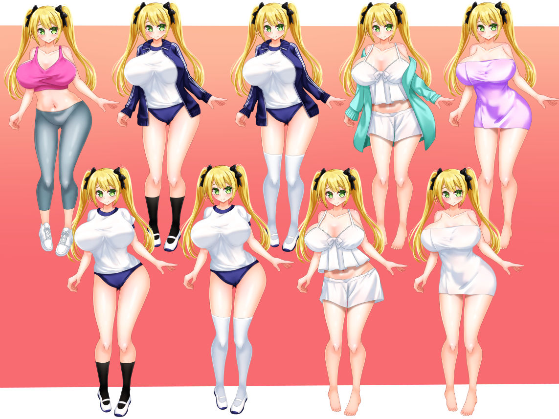 立ち絵素材 制服の女の子 HCGセット3 サンプル4ページ目