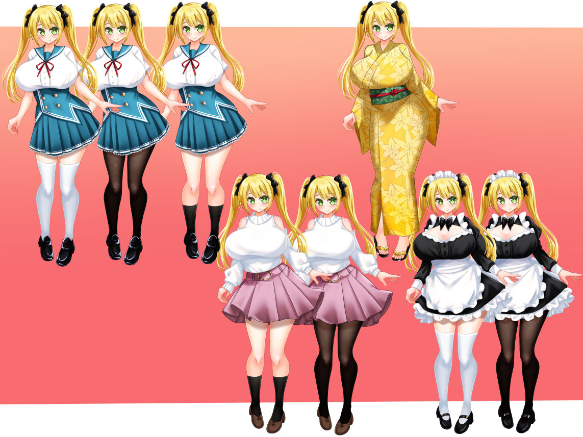 立ち絵素材 制服の女の子 HCGセット3 サンプル7ページ目