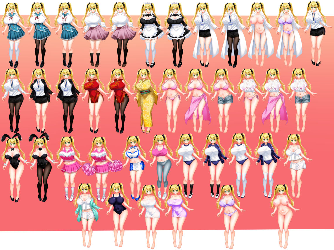 立ち絵素材 制服の女の子 HCGセット3 サンプル8ページ目