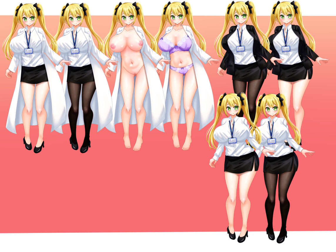 立ち絵素材 制服の女の子 HCGセット3 サンプル9ページ目