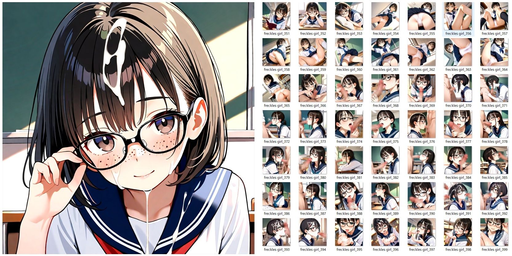 そばかす地味眼鏡っ子がち●ちん舐めたりしてくれるだけのCG集 サンプル8ページ目
