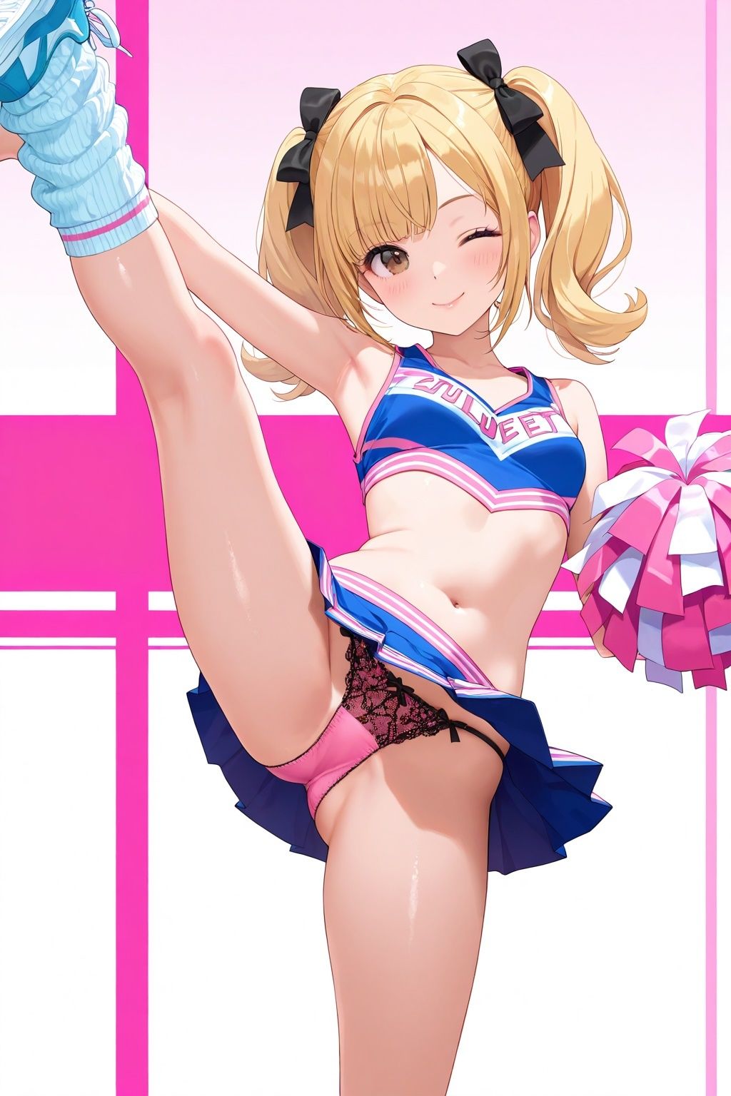 生パンチアガールのたくし上げ＆ハイキックパンチラ サンプル2ページ目