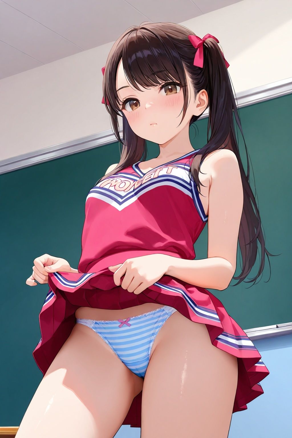 生パンチアガールのたくし上げ＆ハイキックパンチラ サンプル5ページ目