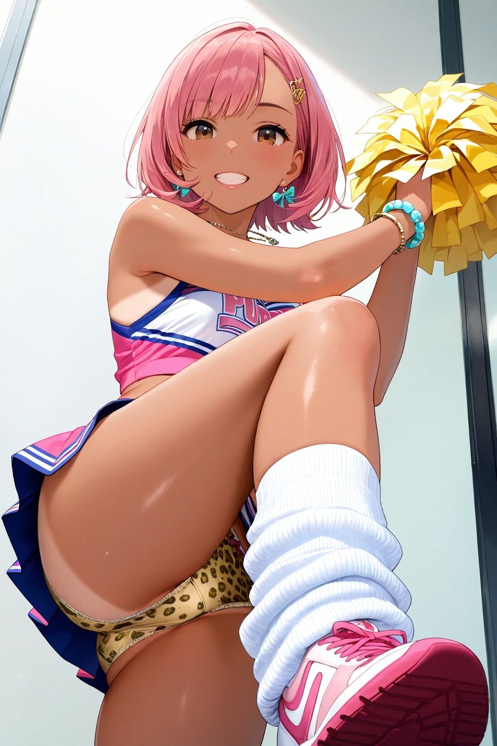 生パンチアガールのたくし上げ＆ハイキックパンチラ サンプル10ページ目