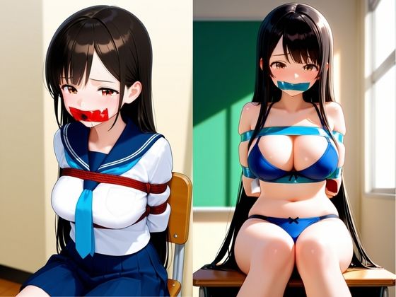 【放課後被虐教室】クラスメイトの羞恥にゆがむ委員長 サンプル2ページ目