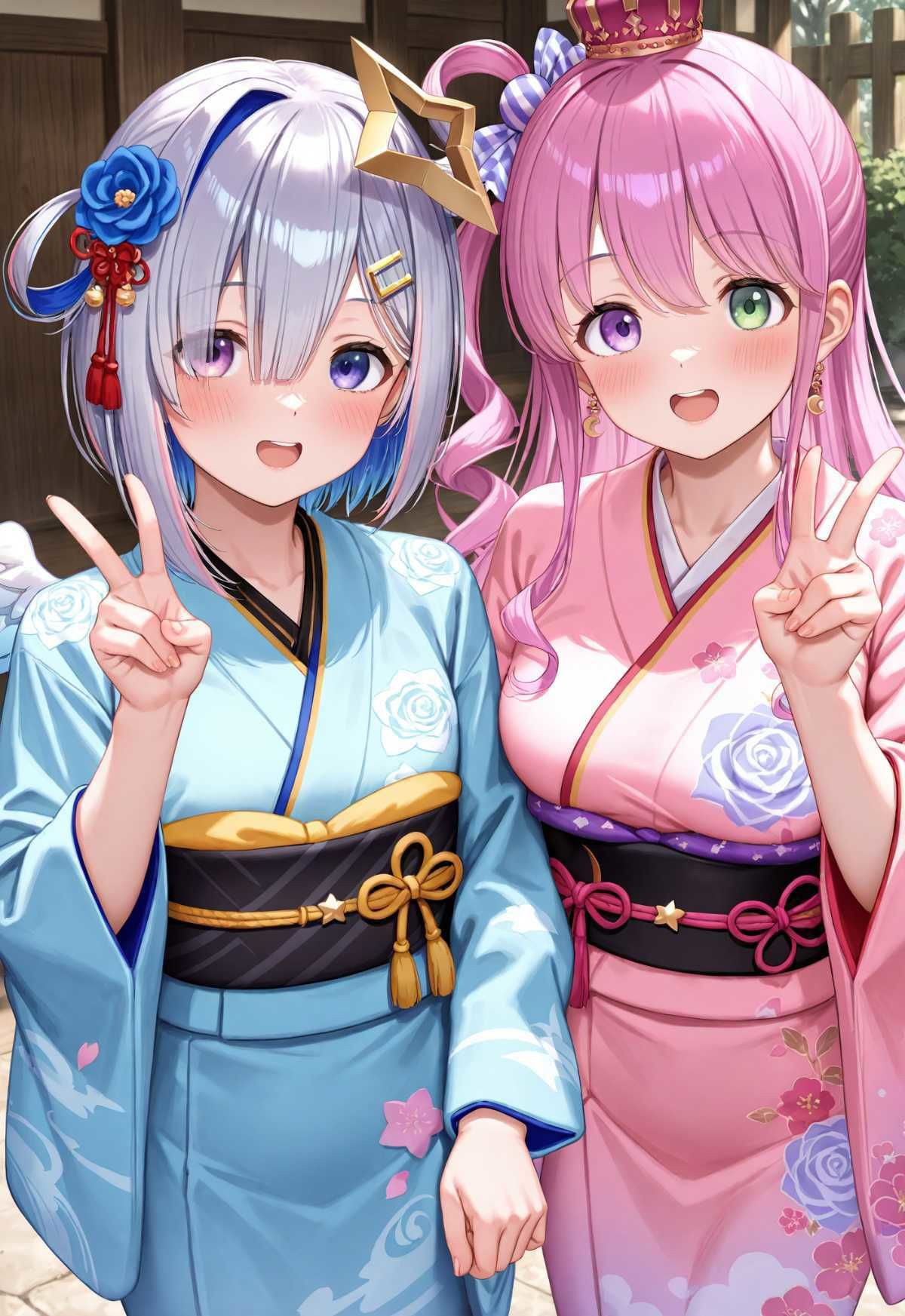 ホロメンたちの着物を脱がせて乱交絶頂させてみた2 サンプル1ページ目