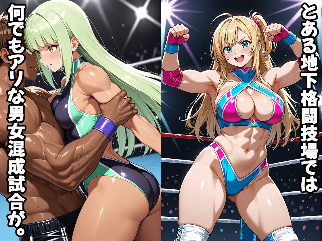 男女混合ルール無用プロレス（CG500枚） サンプル1ページ目