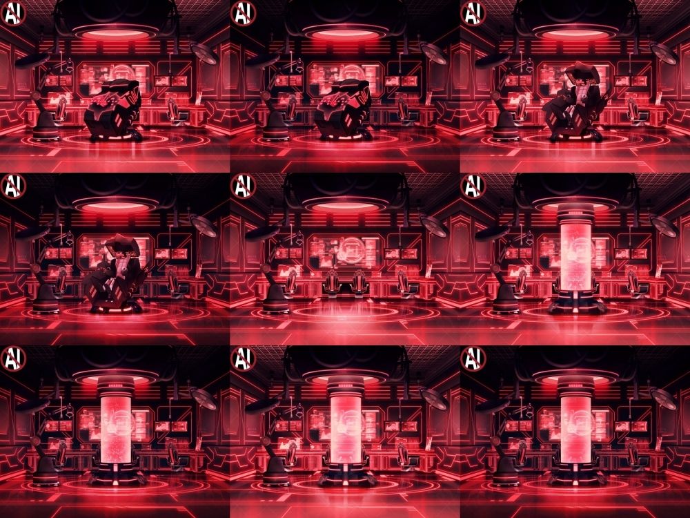 みにくる背景CG素材集『未来編』part02-Red×Black-A サンプル2ページ目