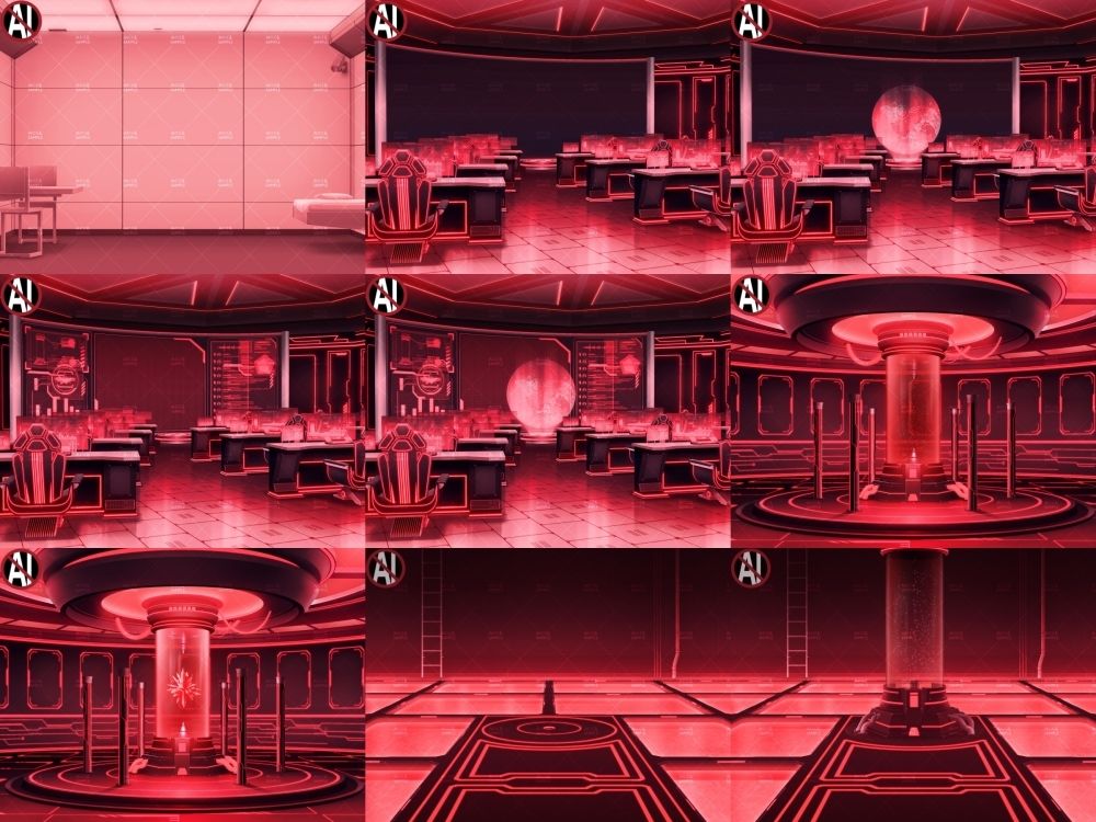 みにくる背景CG素材集『未来編』part02-Red×Black-A サンプル3ページ目