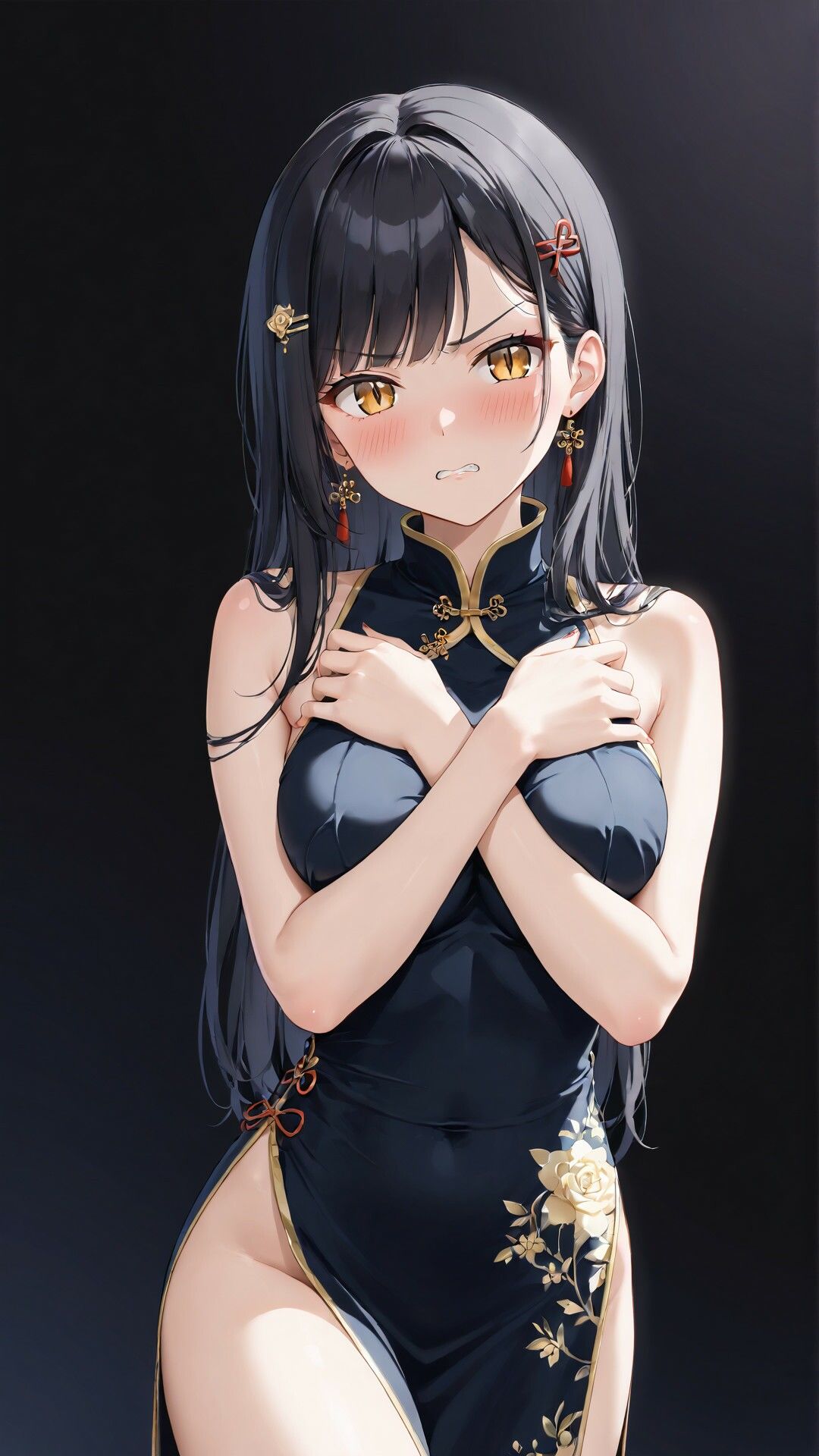 「嫌な顔されながらおっぱい見せてもらう」AIイラスト集 vol.2 サンプル4ページ目