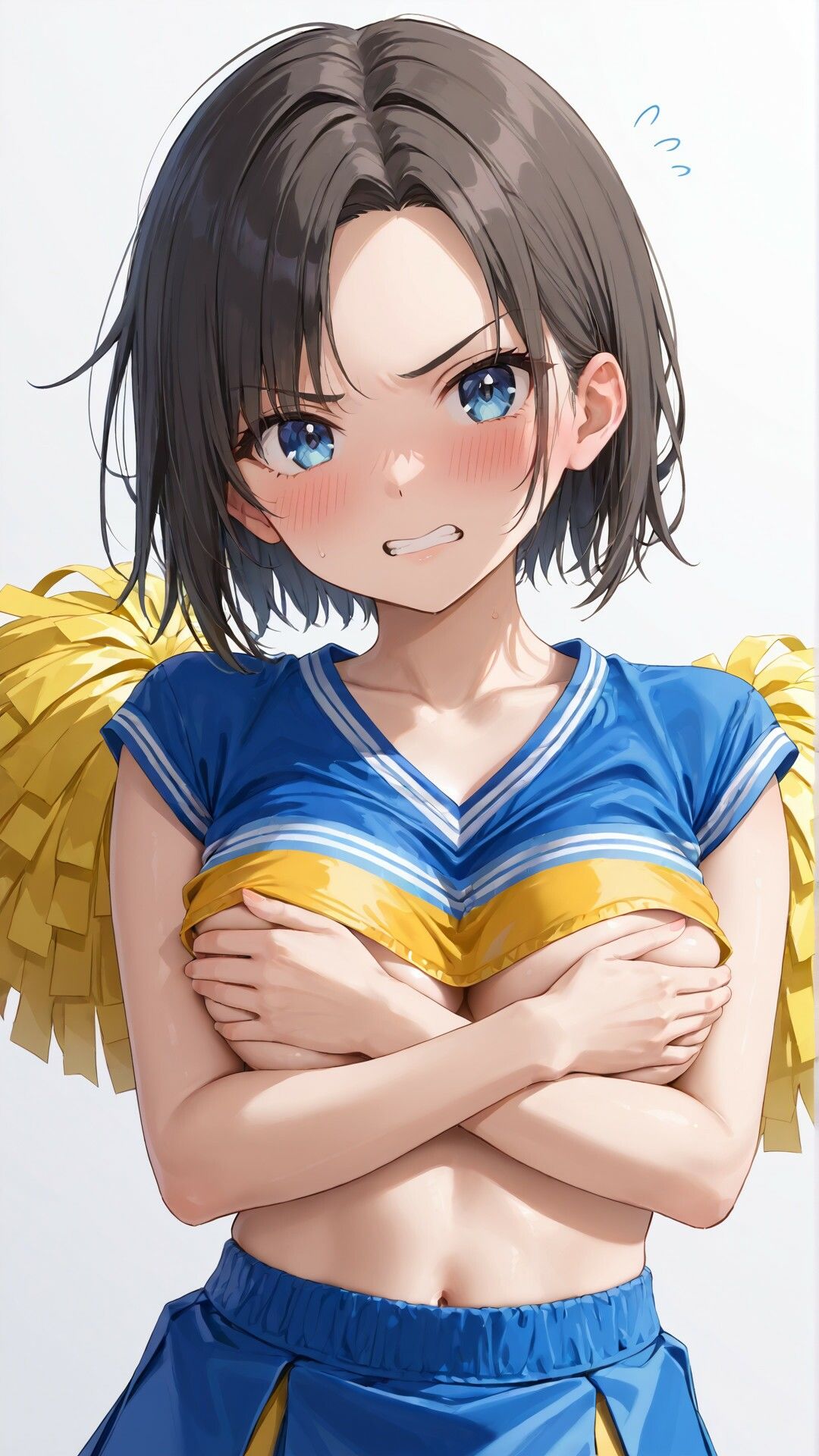 「嫌な顔されながらおっぱい見せてもらう」AIイラスト集 vol.2 サンプル5ページ目