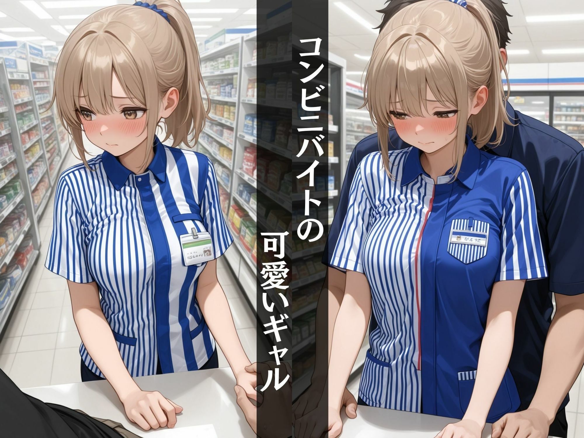 【女子校生】  バイトのギャルを辱める！〜業務中にセクハラ大量中出し〜 サンプル1ページ目