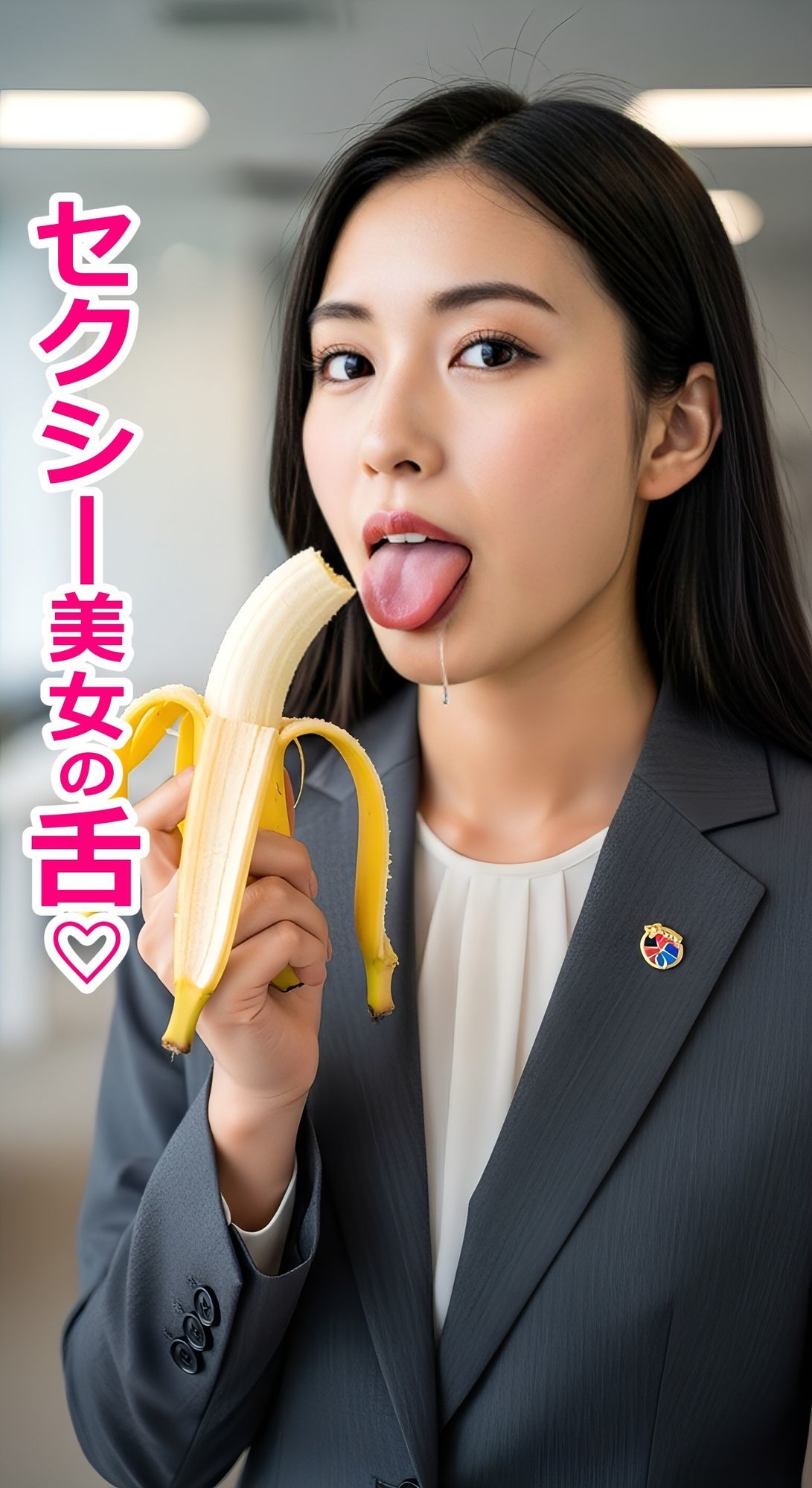 美女OLのベロ・唾天国 サンプル2ページ目
