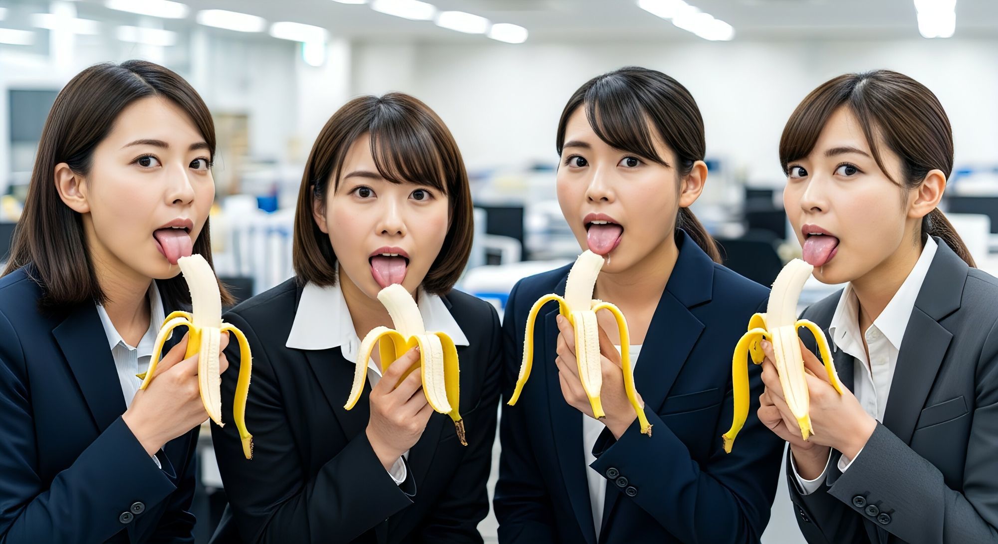 美女OLのベロ・唾天国 サンプル5ページ目