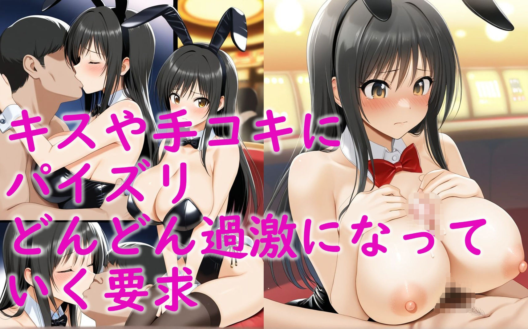 古〇川唯がバニーガール姿でセクハラされる話 サンプル5ページ目