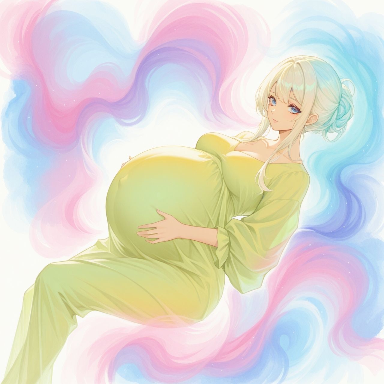 幻想妊婦的なイラスト集 サンプル2ページ目