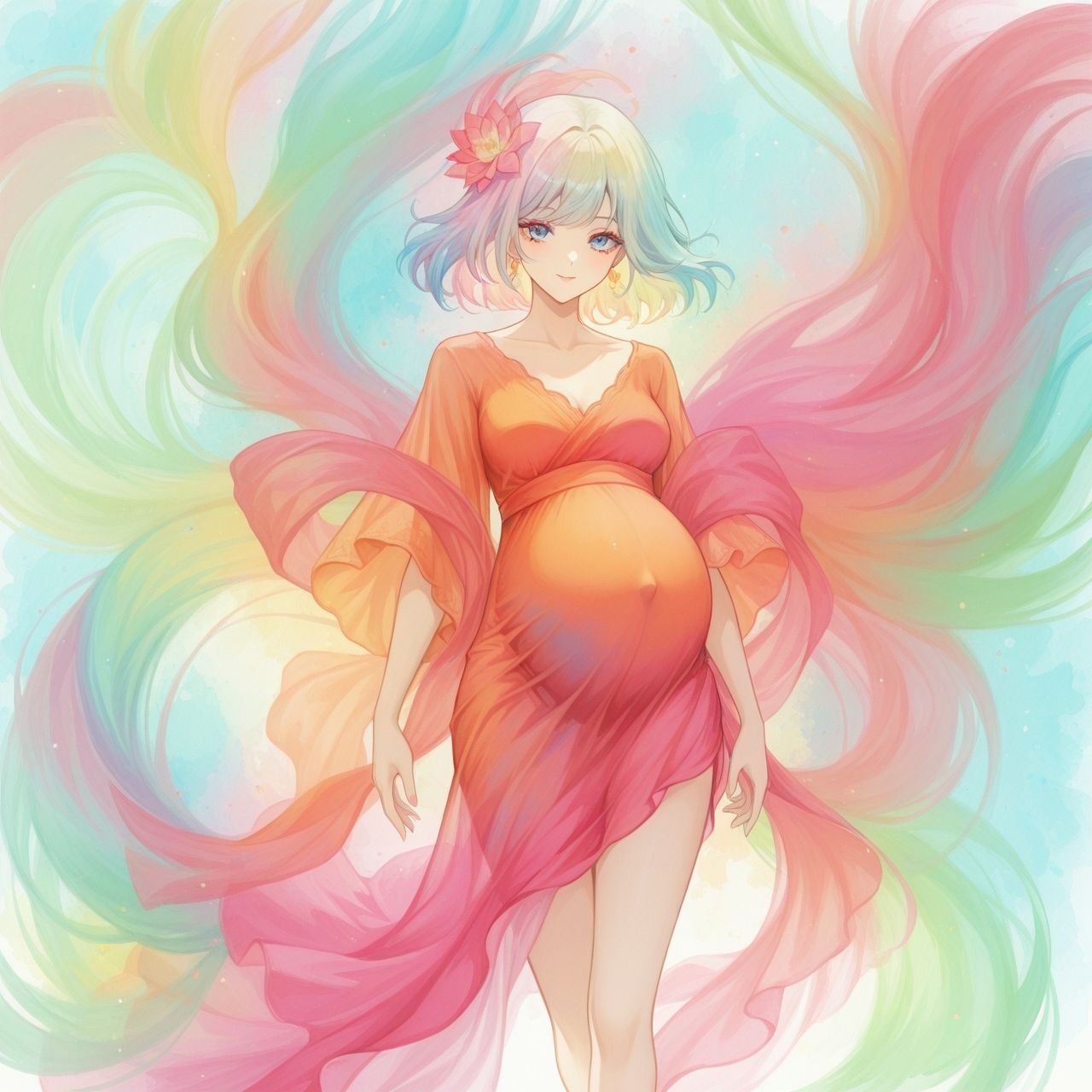 幻想妊婦的なイラスト集 サンプル3ページ目