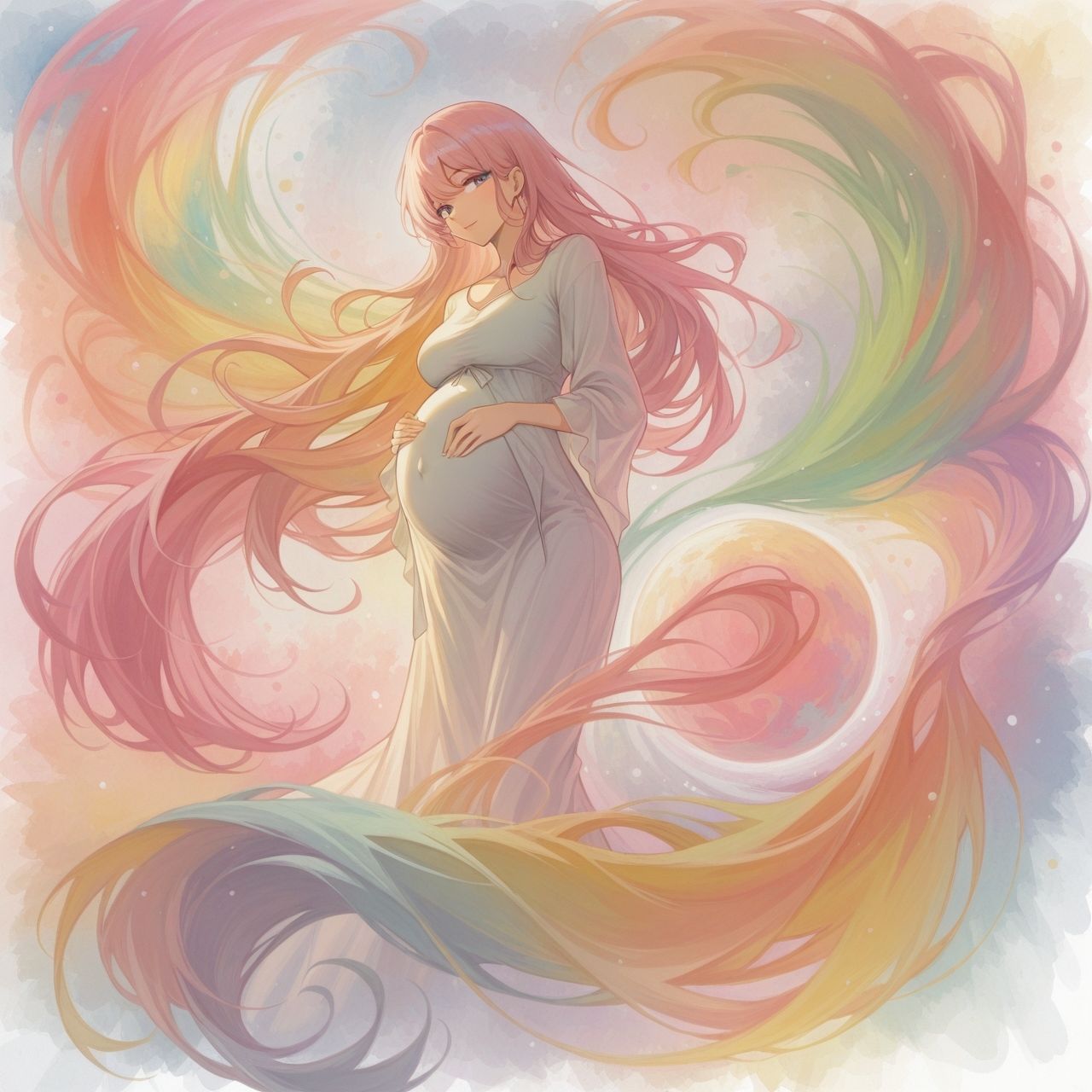 幻想妊婦的なイラスト集 サンプル8ページ目