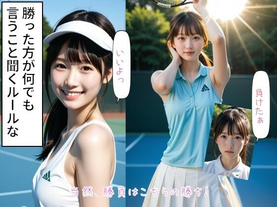 幼馴染とテニスコートで青空SEX サンプル2ページ目