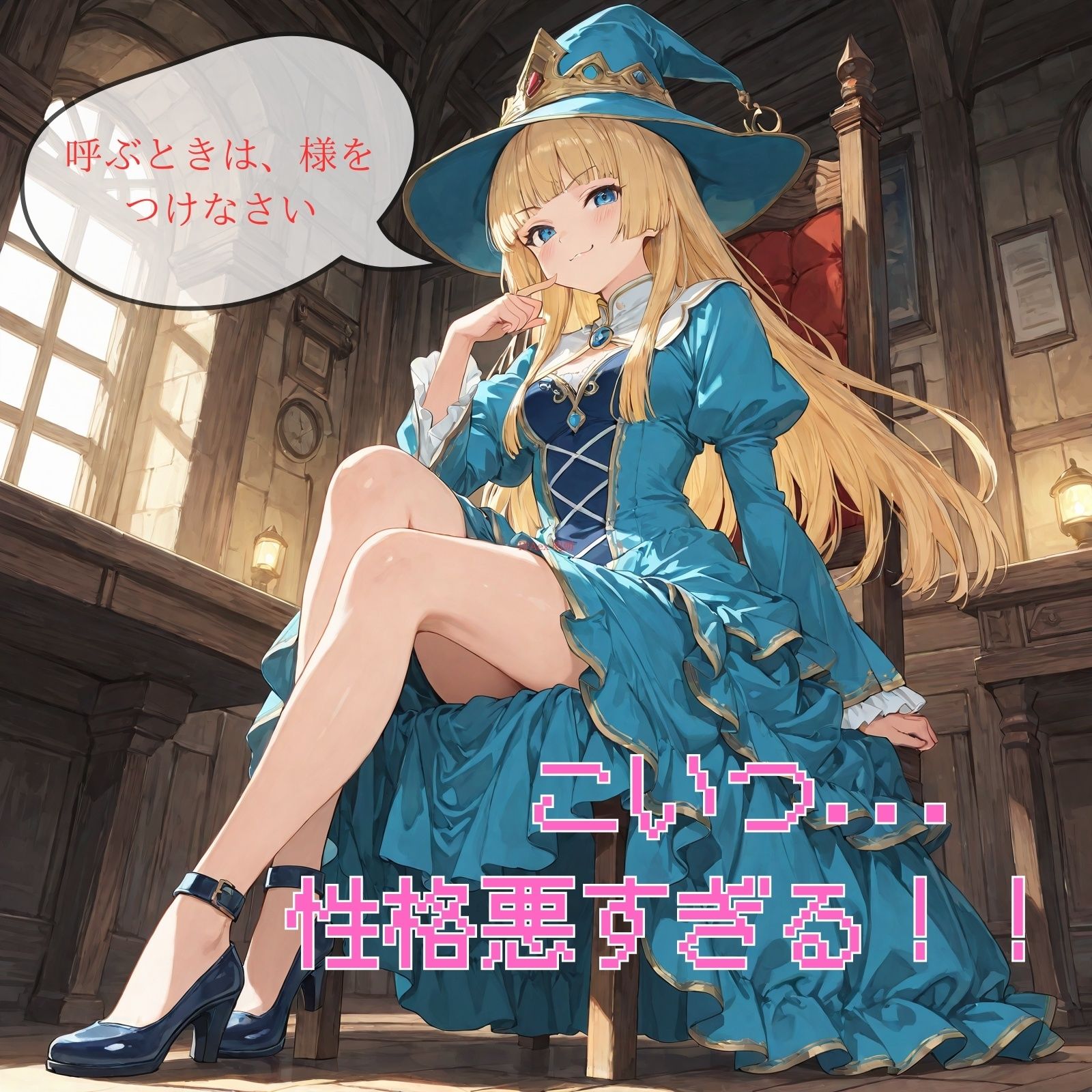 見下してきた女魔法使いを夜のスキルでわからせる！ サンプル2ページ目