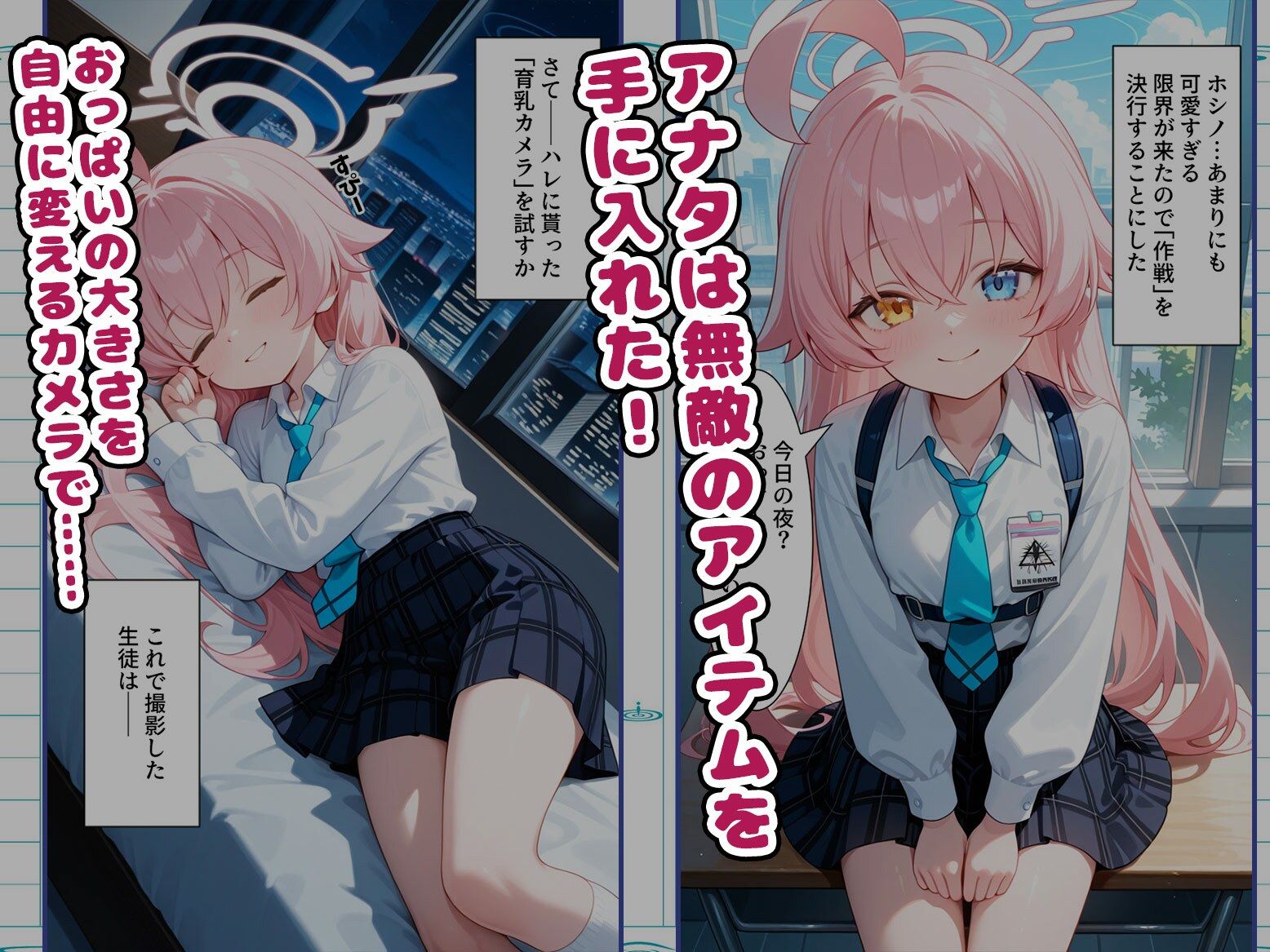 【ホ〇ノ編】催●アプリでキヴォトスハーレム化プロジェクト4話 サンプル1ページ目