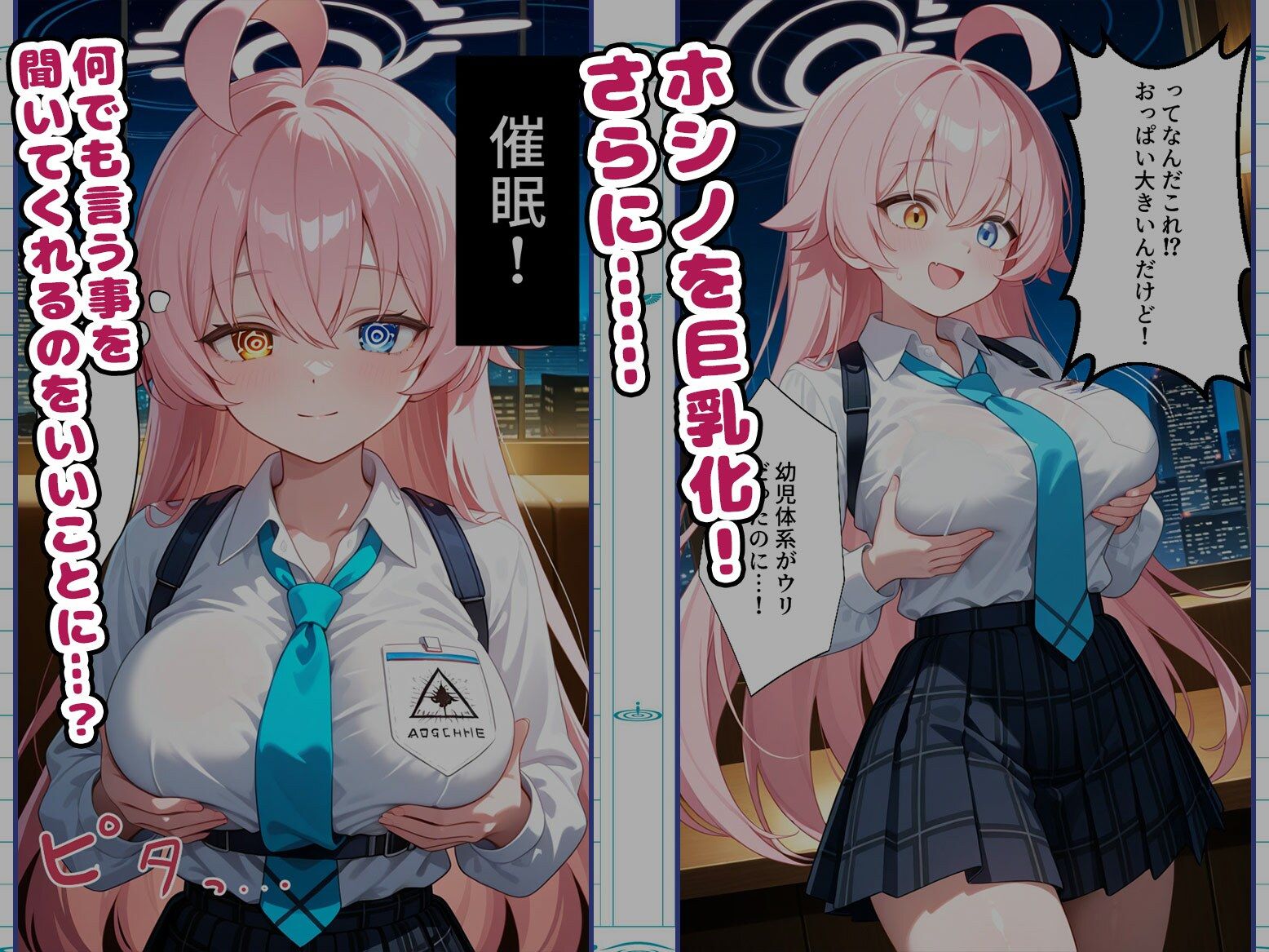 【ホ〇ノ編】催●アプリでキヴォトスハーレム化プロジェクト4話 サンプル2ページ目