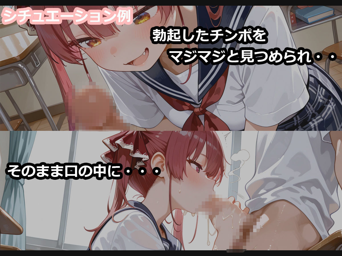 宝〇マリンと学校でえっち サンプル2ページ目