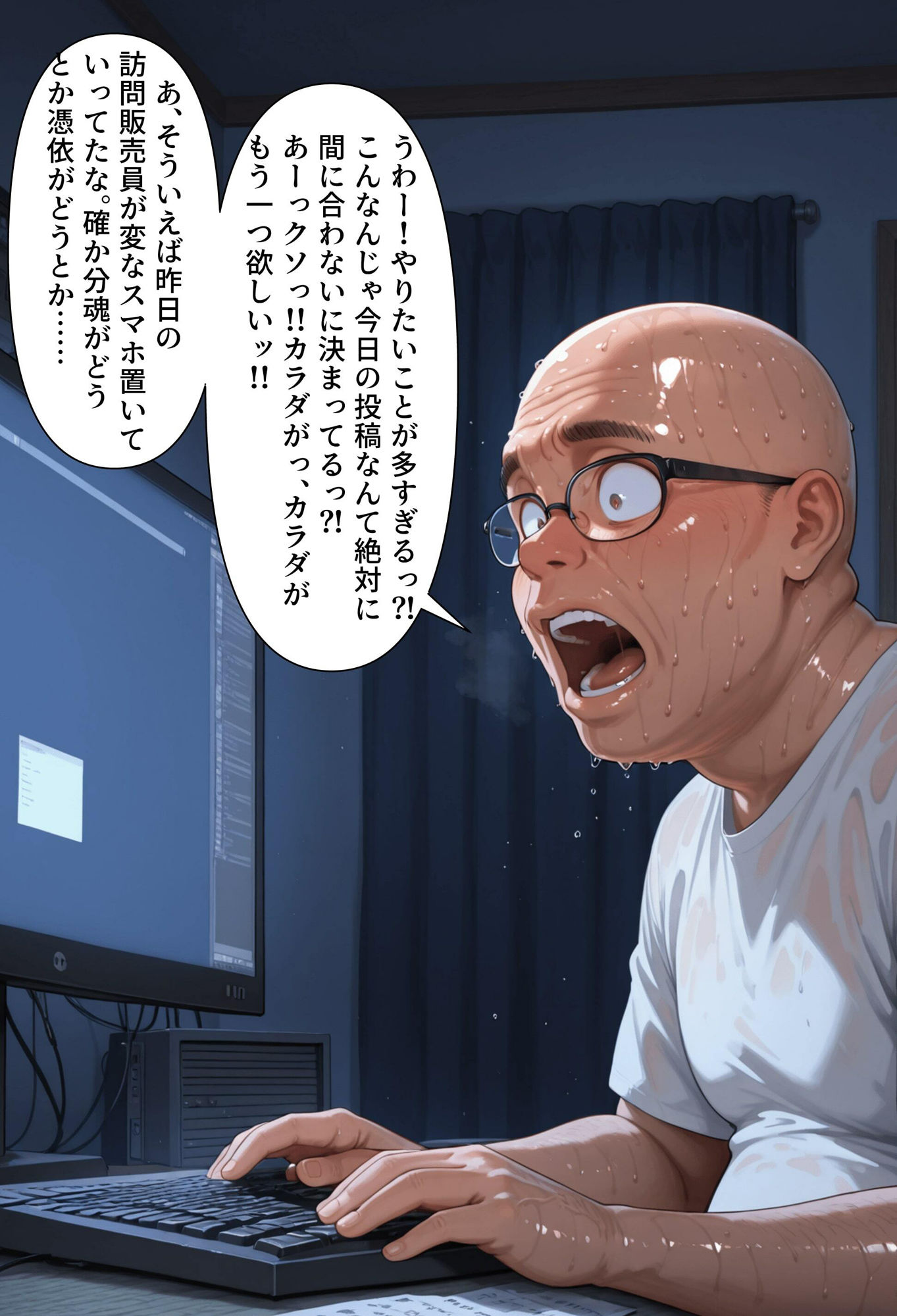 【分魂憑依】美少女配達員ちゃん（彼氏持ち） サンプル1ページ目