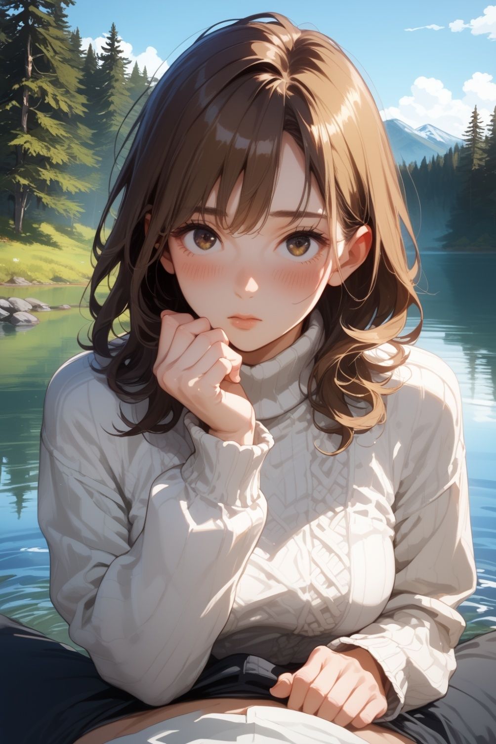 誰もいない湖でヤリまくり サンプル1ページ目