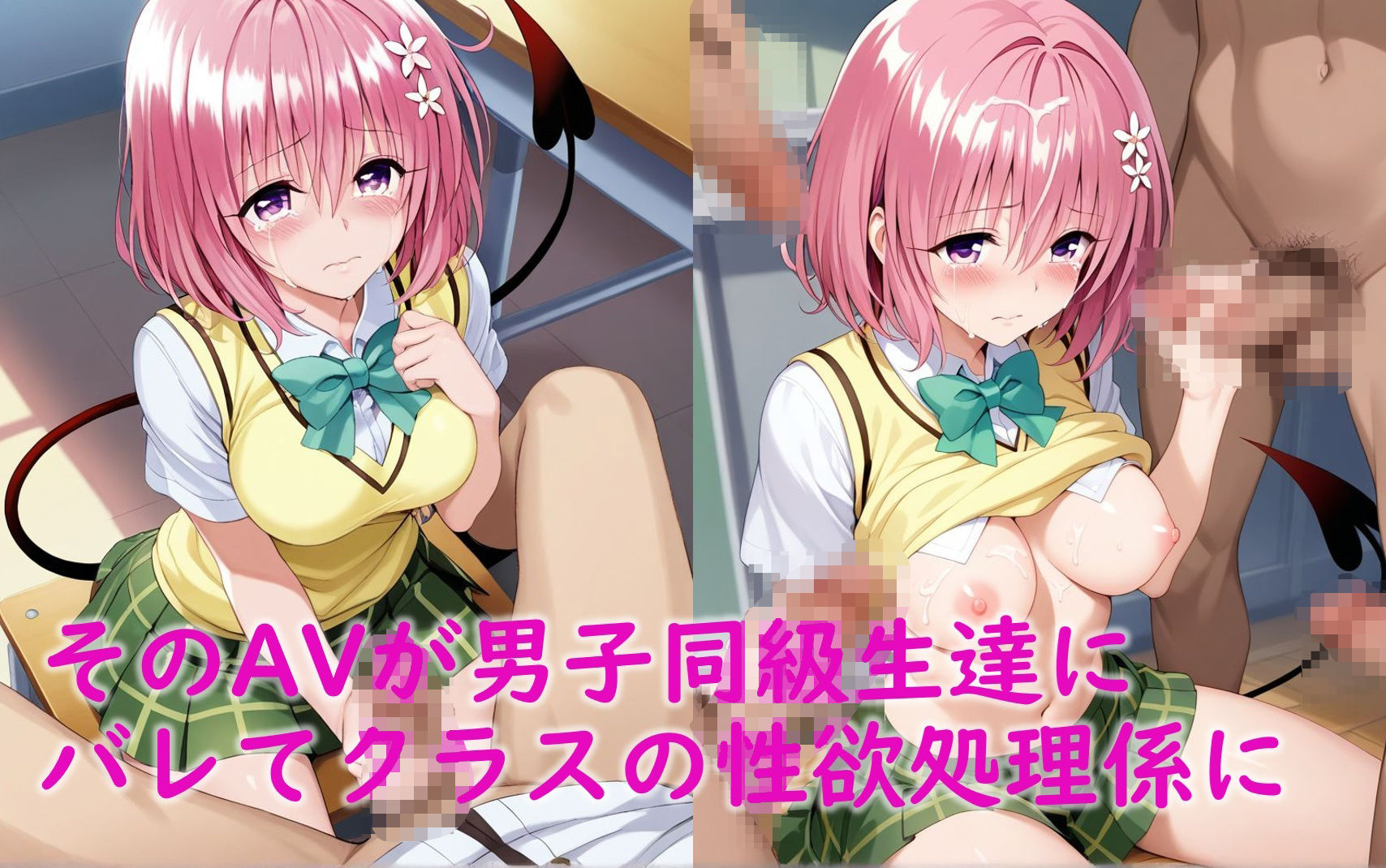 モモが騙されて出演したAVがクラスメイトにバレて輪〇される話 サンプル7ページ目