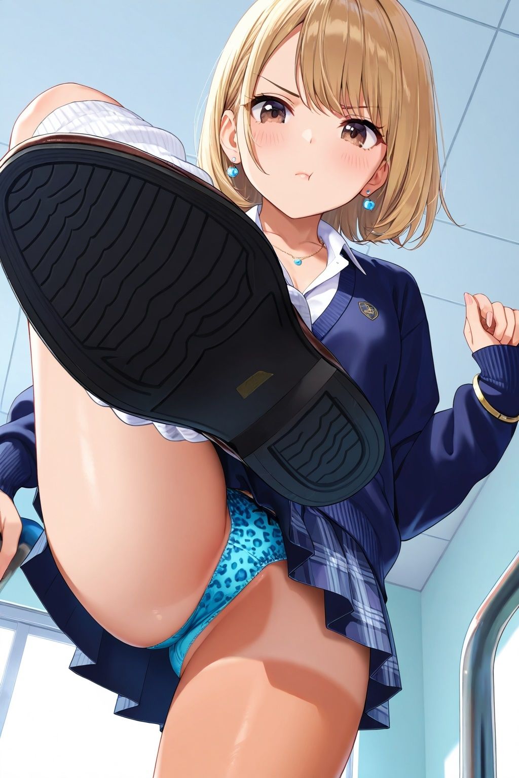 ルーズソックスJKの踏みつけパンチラ サンプル4ページ目