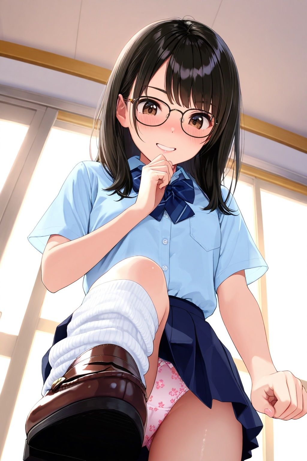 ルーズソックスJKの踏みつけパンチラ サンプル7ページ目