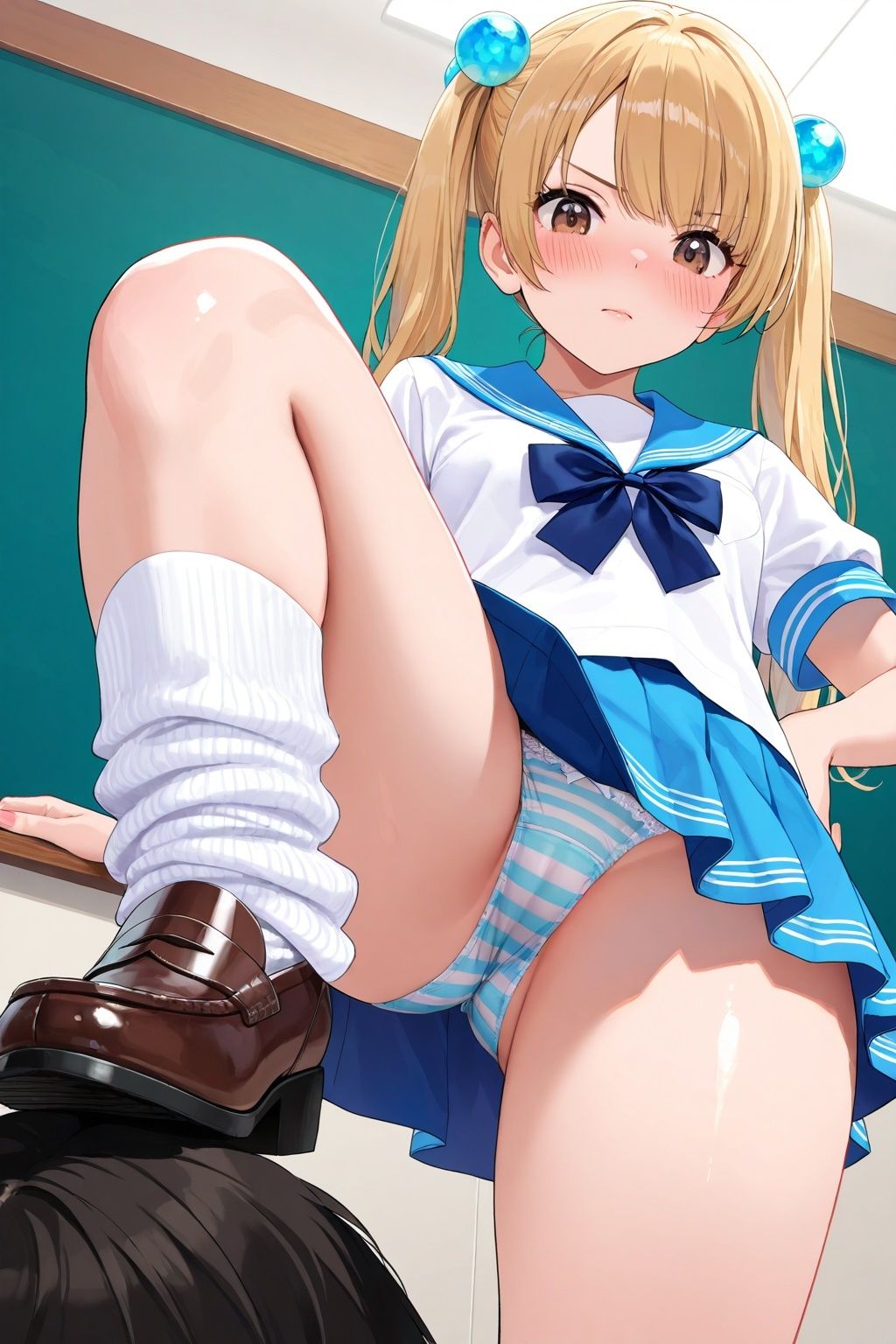 ルーズソックスJKの踏みつけパンチラ サンプル9ページ目