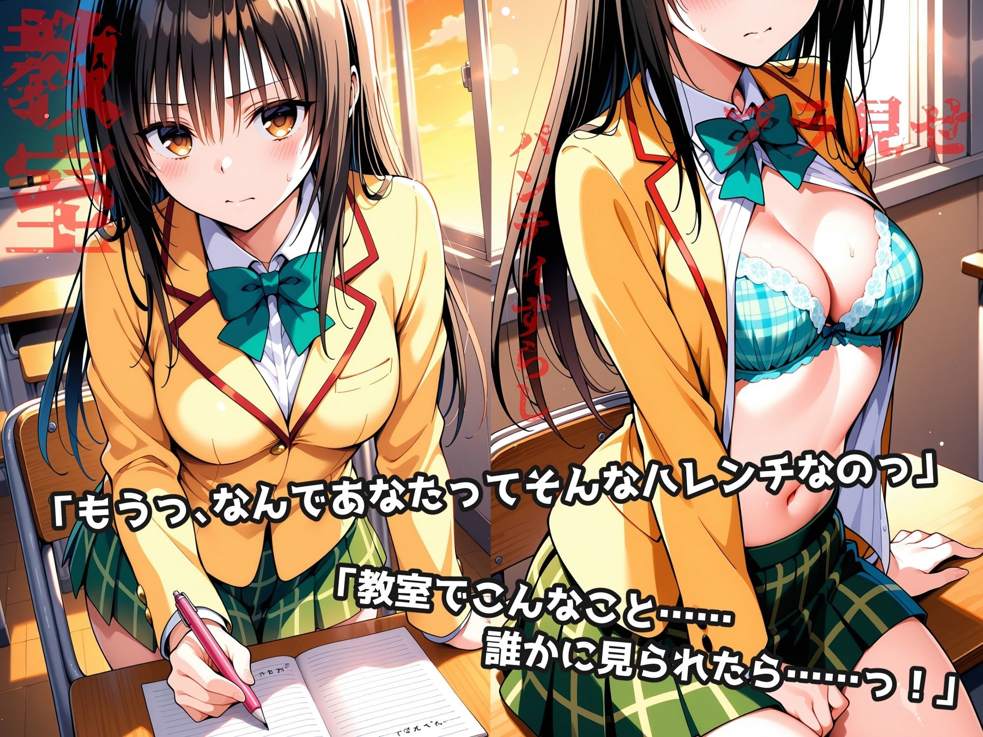 ヒロイン鬼ハメ  ●手川唯と学校でえっちしよっ サンプル1ページ目