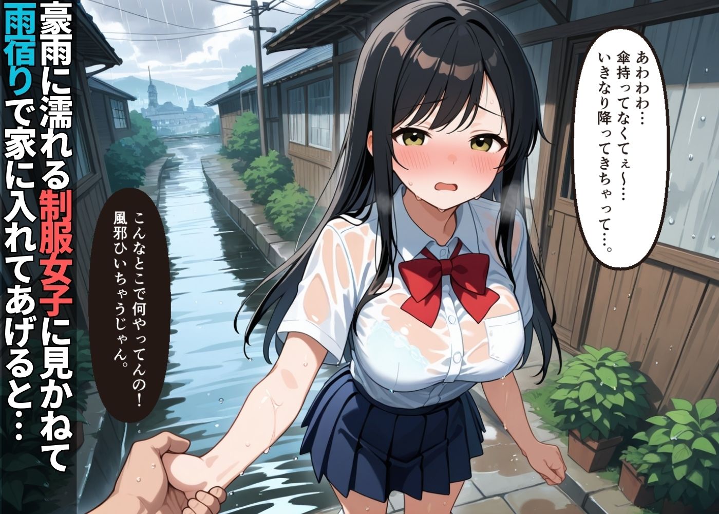 ズブ濡れになった美少女を雨宿りで家に入れてあげたお礼に中出しさせてもらった【淫乱】【ドジっ娘】【女子校生】【CG500枚】 サンプル2ページ目