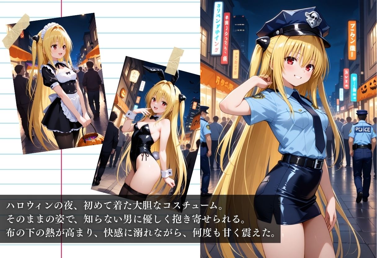 ハロウィンの夜に絶頂コスプレ性行為パーティー 金色の闇編 サンプル1ページ目