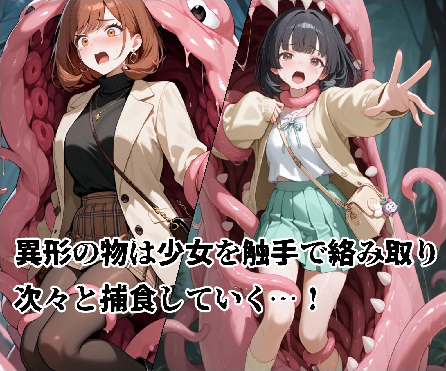 肉壁ノ檻 異形に捕らわれた女の子たちは丸呑みの末、終わらない快楽地獄に堕ちる… サンプル3ページ目
