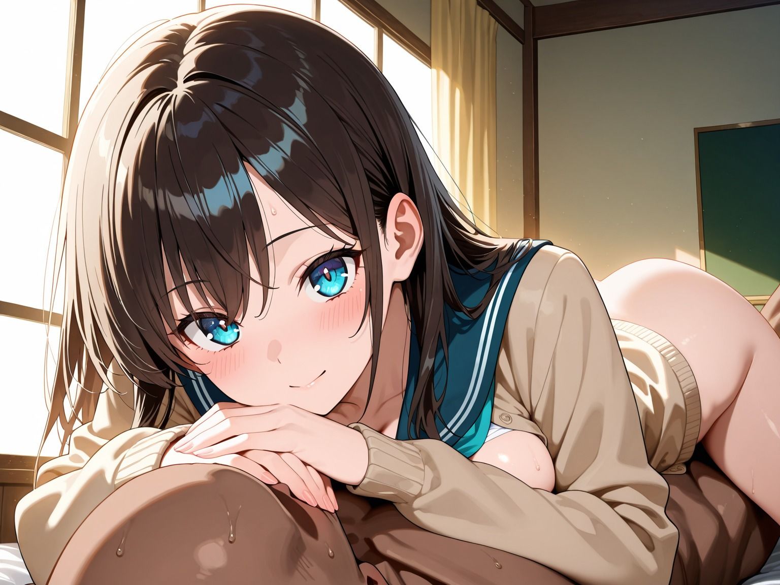 エロ盛りな淫乱巨乳女子校生に分からせ種付けSEX サンプル1ページ目