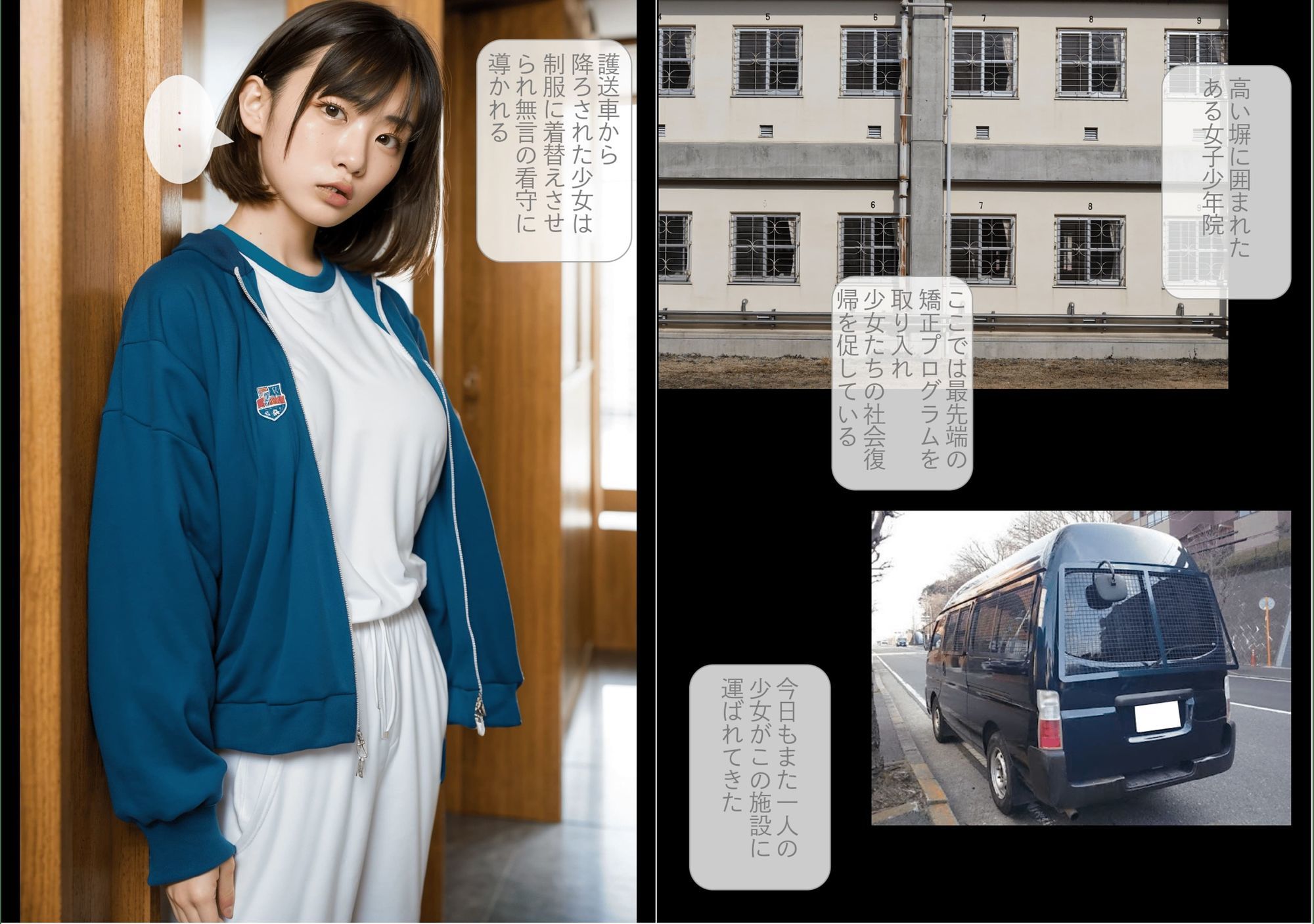 ［ストーリー＋大量画像］カワイイのに素行不良少女！？人生舐めプのい？？め加害者 社会復帰のための矯正交尾女子少年院 サンプル2ページ目