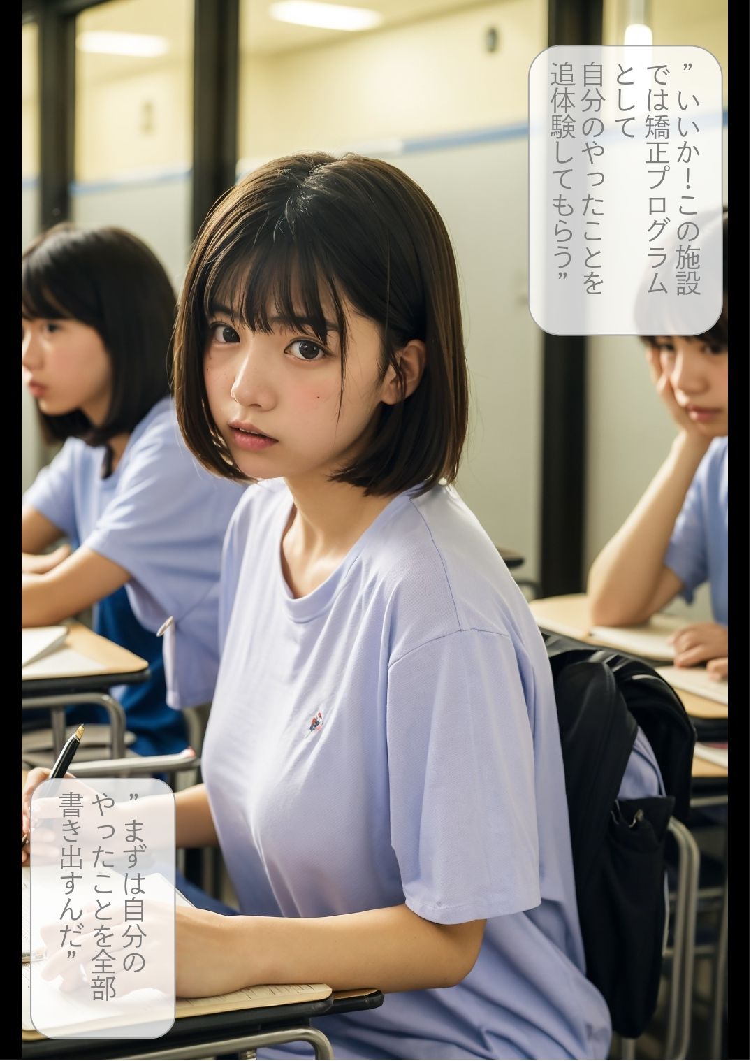［ストーリー＋大量画像］カワイイのに素行不良少女！？人生舐めプのい？？め加害者 社会復帰のための矯正交尾女子少年院 サンプル5ページ目