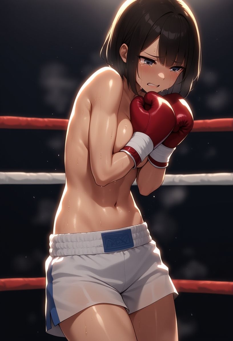 女子ボクシング美少女AIイラストコレクション5 罰ゲーム編 サンプル2ページ目