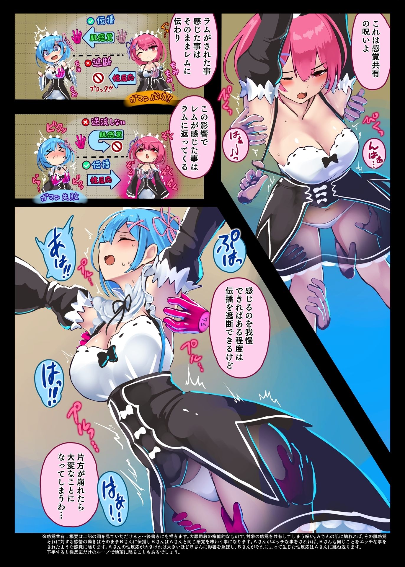 鬼メイド  レム  性感共有地獄 サンプル1ページ目