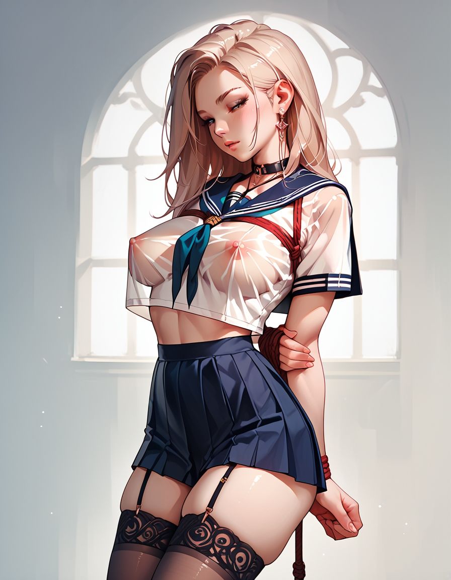 女子校生緊縛イラスト集1 サンプル2ページ目