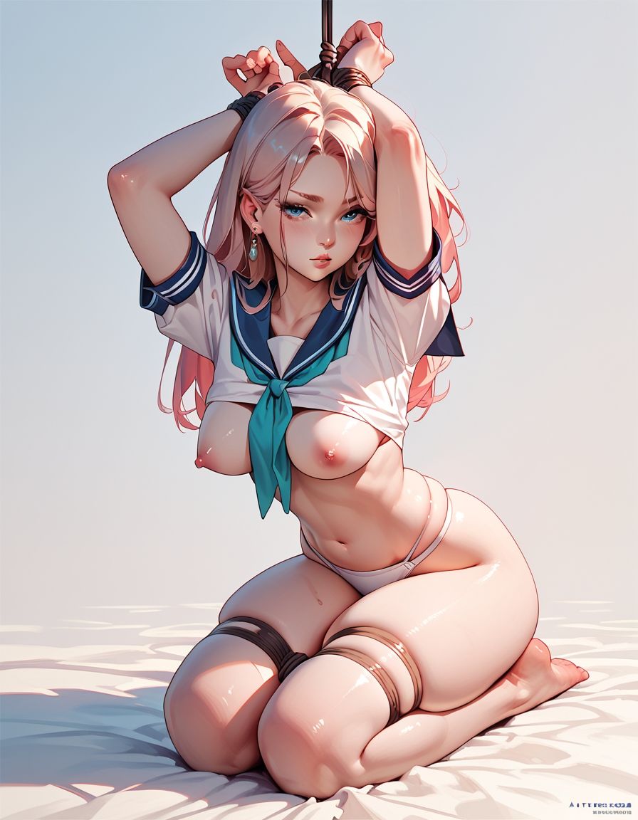 女子校生緊縛イラスト集2 サンプル1ページ目