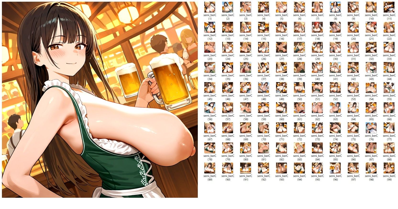 【在庫整理品】女の子がおっぱいを放り出してビール祭りを楽しむだけのCG集3/3コ目 サンプル1ページ目