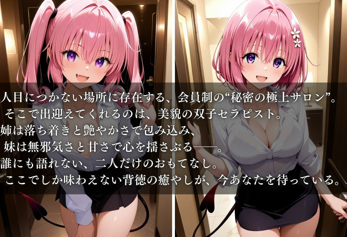 秘密の極上サロン〜双子セラピストのおもてなし〜 ナナ＆モモ編 サンプル1ページ目