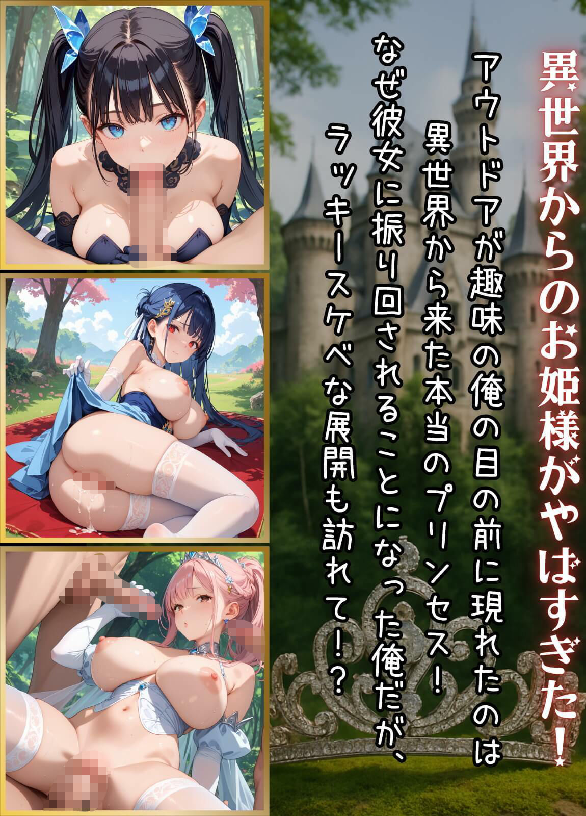 プリンセスと野獣たち！異世界のお姫様をめちゃくちゃにします！【厳選CG240枚収録】 サンプル1ページ目
