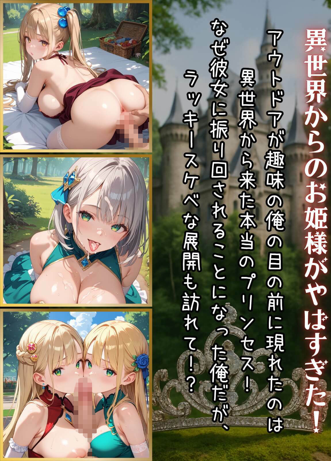 プリンセスと野獣たち！異世界のお姫様をめちゃくちゃにします！4【厳選CG240枚収録】 サンプル1ページ目
