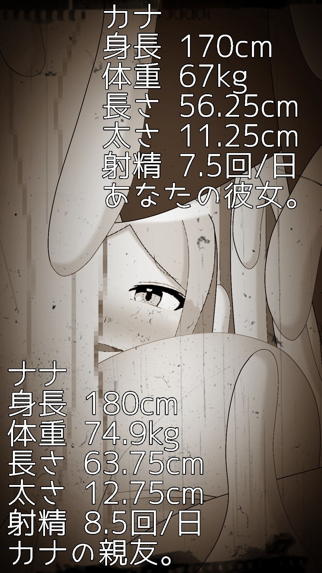 長身ふたなり白ギャルにふたなり彼女寝取られたあなた サンプル1ページ目