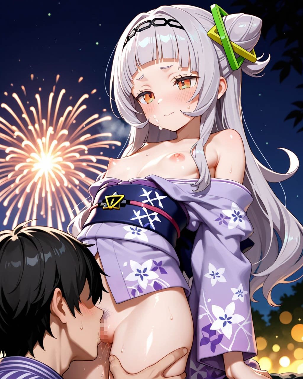 シ〇ンと夏祭りと花火と… サンプル3ページ目